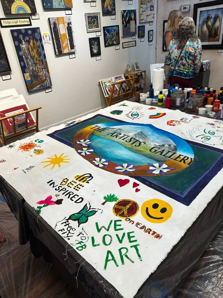 Community Art and Mentorship Programs Community Art and Mentorship Programs — Green Thumb Initiative collaborative art banner at The Artists Gallery in Southern Colorado